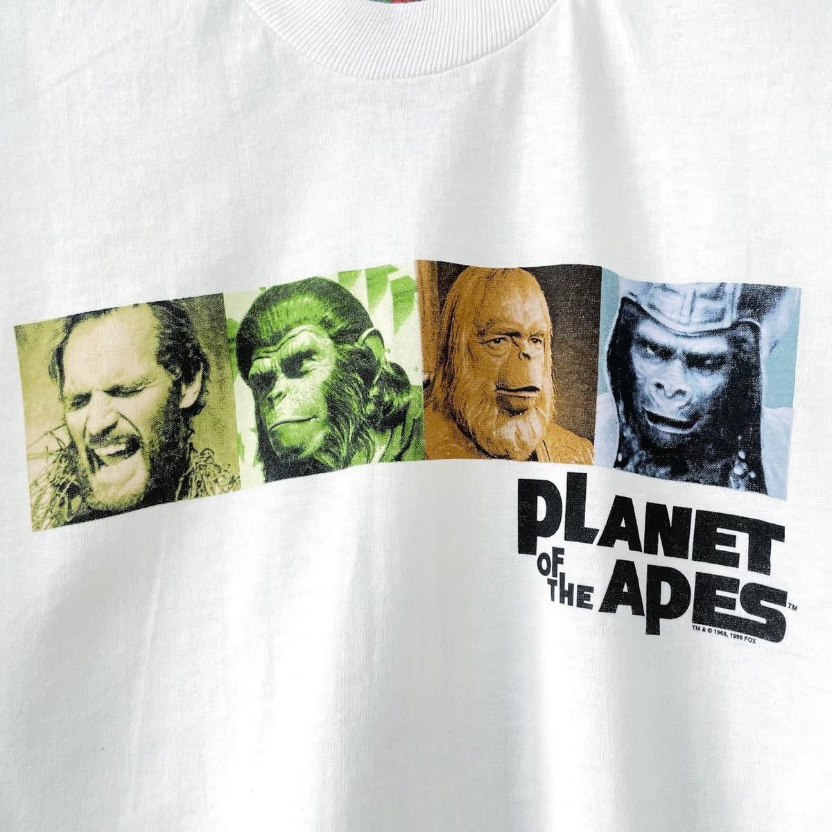 ■激レア■90s USA製 PLANET OF THE APE 映画 Tシャツ L 猿の惑星 ムービー エイプ ビンテージ_画像2