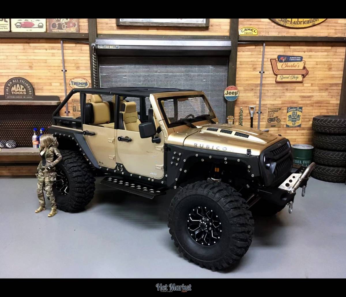 AUSTAR SCX10 Jeep RUBICON ジープ ルビコン KYX製オープン樹脂ボディー クローラーRC 動画有り axial Traxxas_画像2