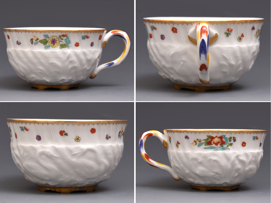 有名ブランド Yahoo!オークション - MEISSEN/マイセン スワンレイク 1客 金彩 マイセン