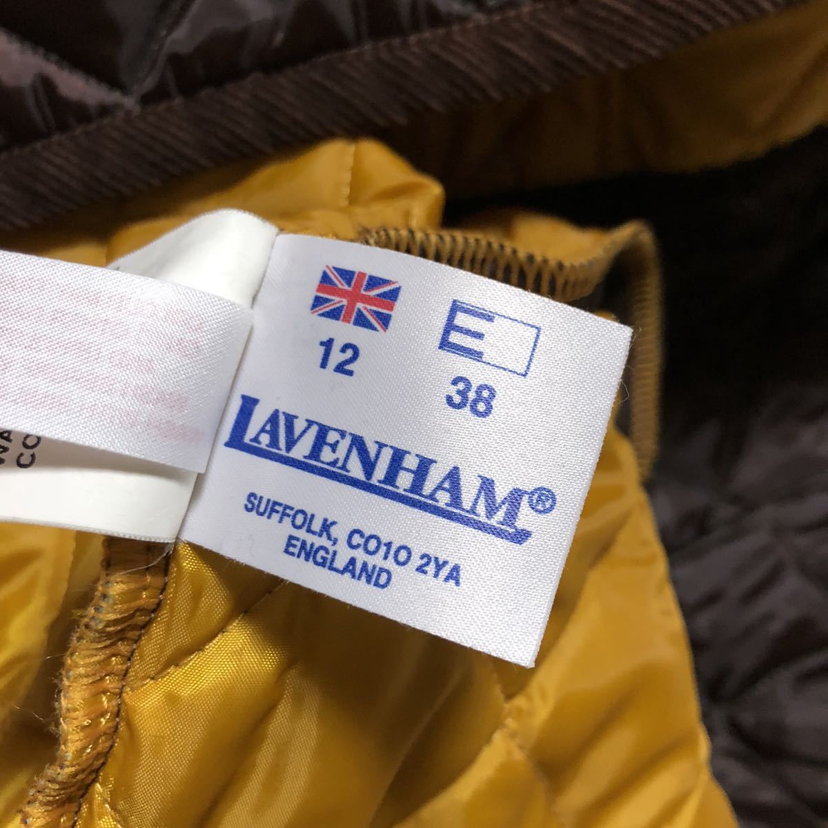 ★ LAVENHAM ラベンハム 英国製 キルティング フードジャケット コート 12 美品!! レディース_画像6