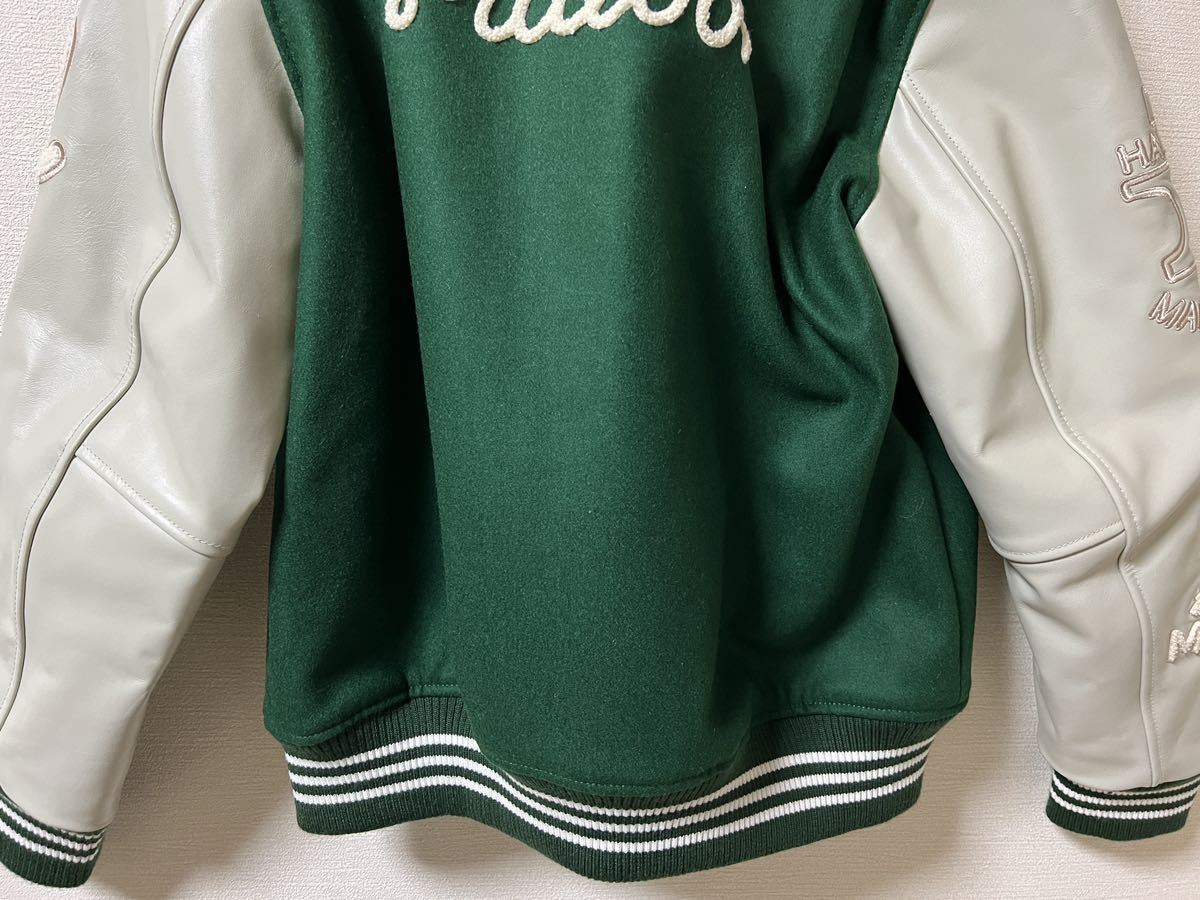 MALBON X WDS マルボン ウィンダンシー バーシティジャケット スタジャン L MALBON GOLF X WDS VARSITY JACKET / GREEN