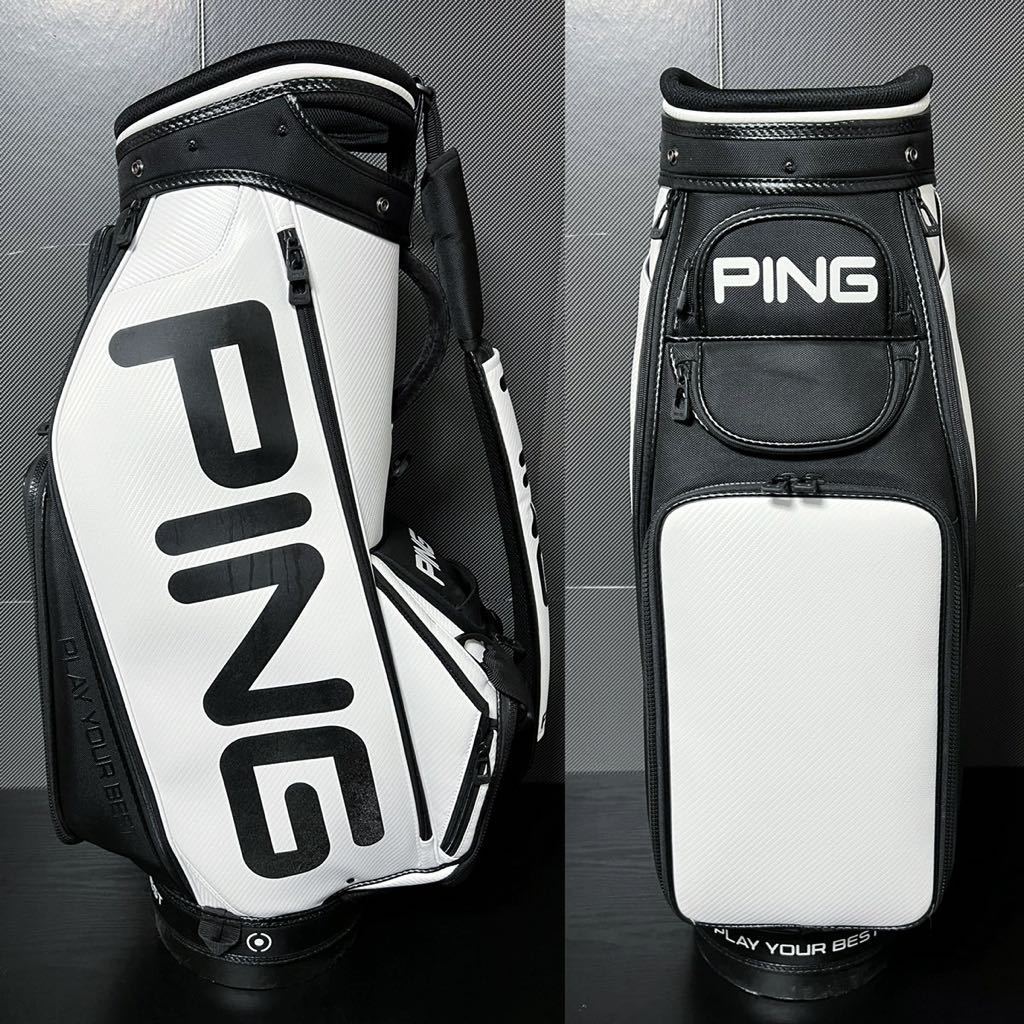 美品 PING スタッフバッグ ツアー プロモデル ピン キャディバッグ CB 人気 本格 アスリート 高級 TOUR STAFF BAG