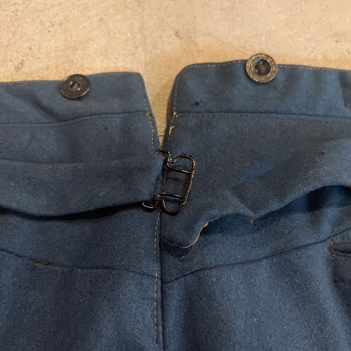フランス ビンテージ 30s ウールパンツ W32程 トラウザーズ バックル