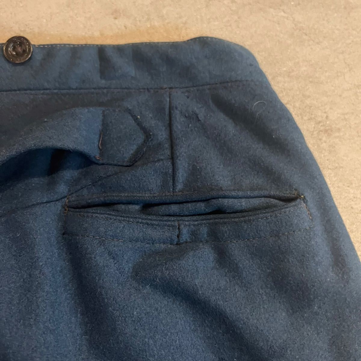 フランス ビンテージ 30s ウールパンツ W32程 トラウザーズ バックル