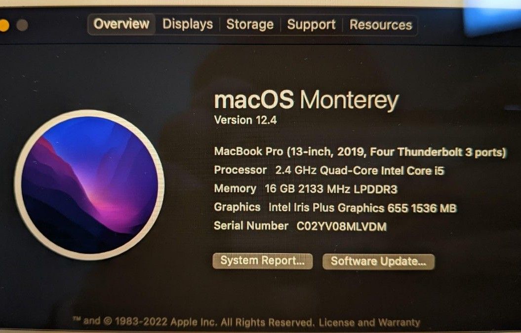 極美品】アップル MacBookPro 13インチ 2019 usキーボード