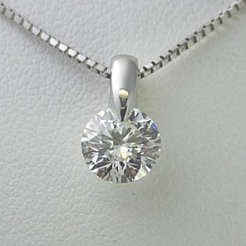 ダイヤモンド ネックレス プラチナ 一粒 0.5ct 鑑定書付 0.501ct D