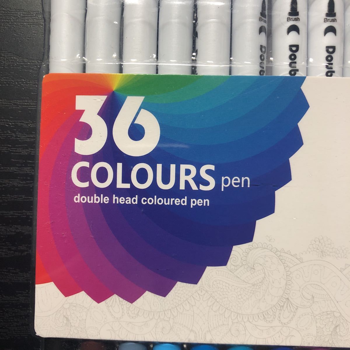 【未使用】36色カラーペン ダブルヘッドタイプ 水性 アートマーカー 水彩画_画像2