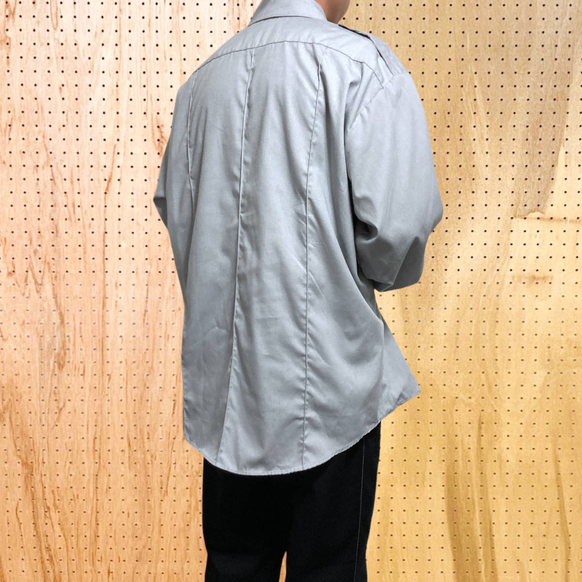 古着 Park Coats 長袖 無地 ワーク シャツ USA製 アメリカ製 ビッグサイズ オーバーサイズ 大きいサイズ ビッグシルエット