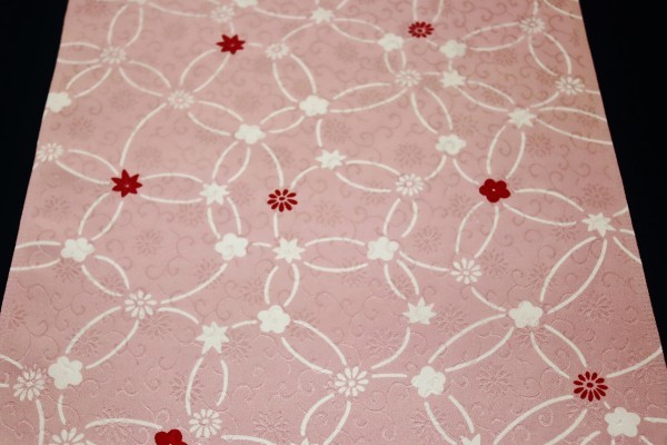 新品 正絹長襦袢 反物 ピンク地に小花文様 - 水着