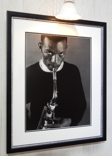 o- net * Coleman / art Picture frame /Ornette Coleman/Photo Session of The Shape of Jazz to Come/ Jazz monochrome photograph 