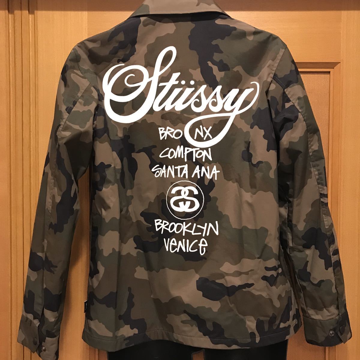 ★STUSSY★ ステューシー コーチジャケット 迷彩 カモフラ ミリタリー ワールドツアー ナイロンジャケット ストリートカジュアル_画像7