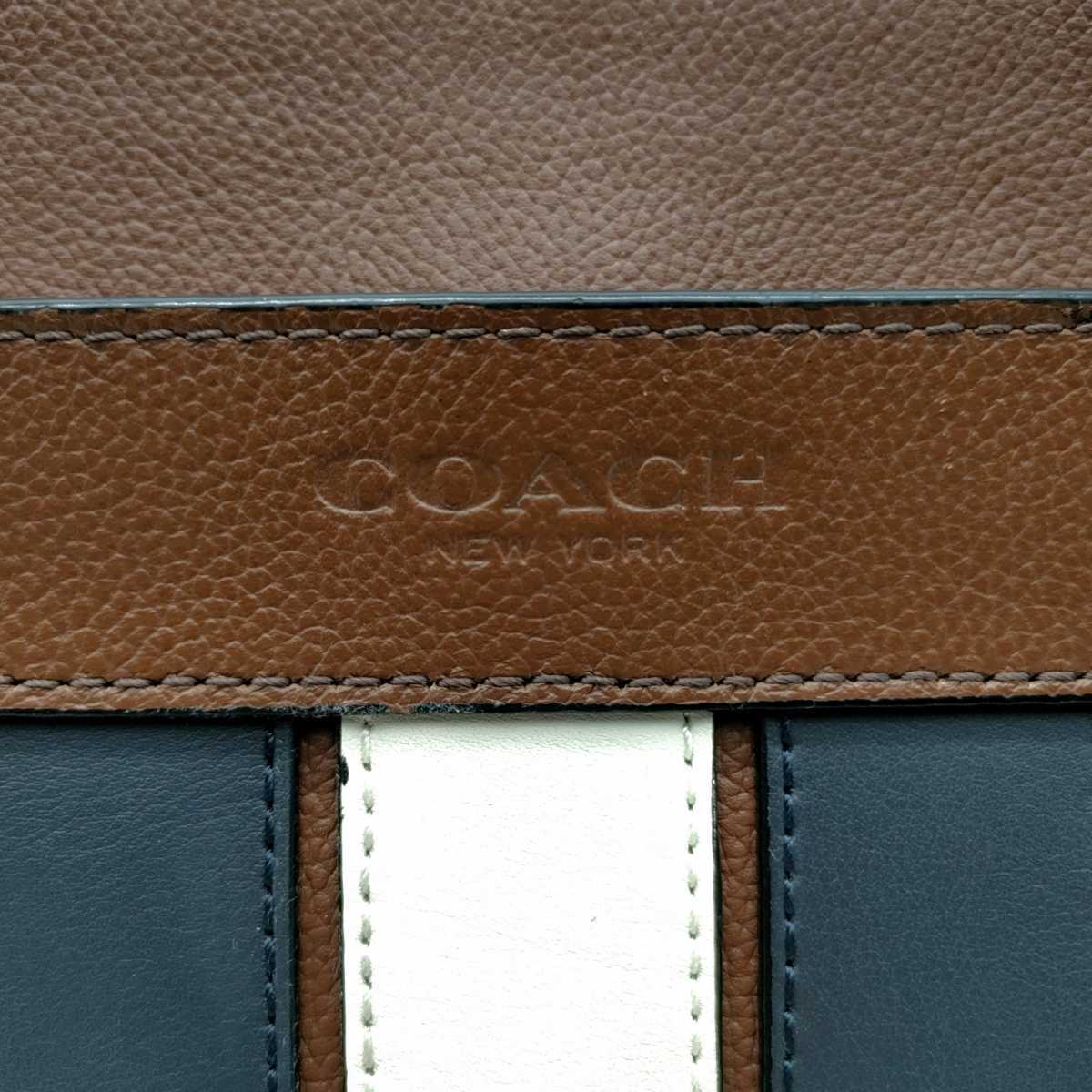 送料無料 美品 COACH コーチ メンズ ショルダーバッグ ヴァーシティー