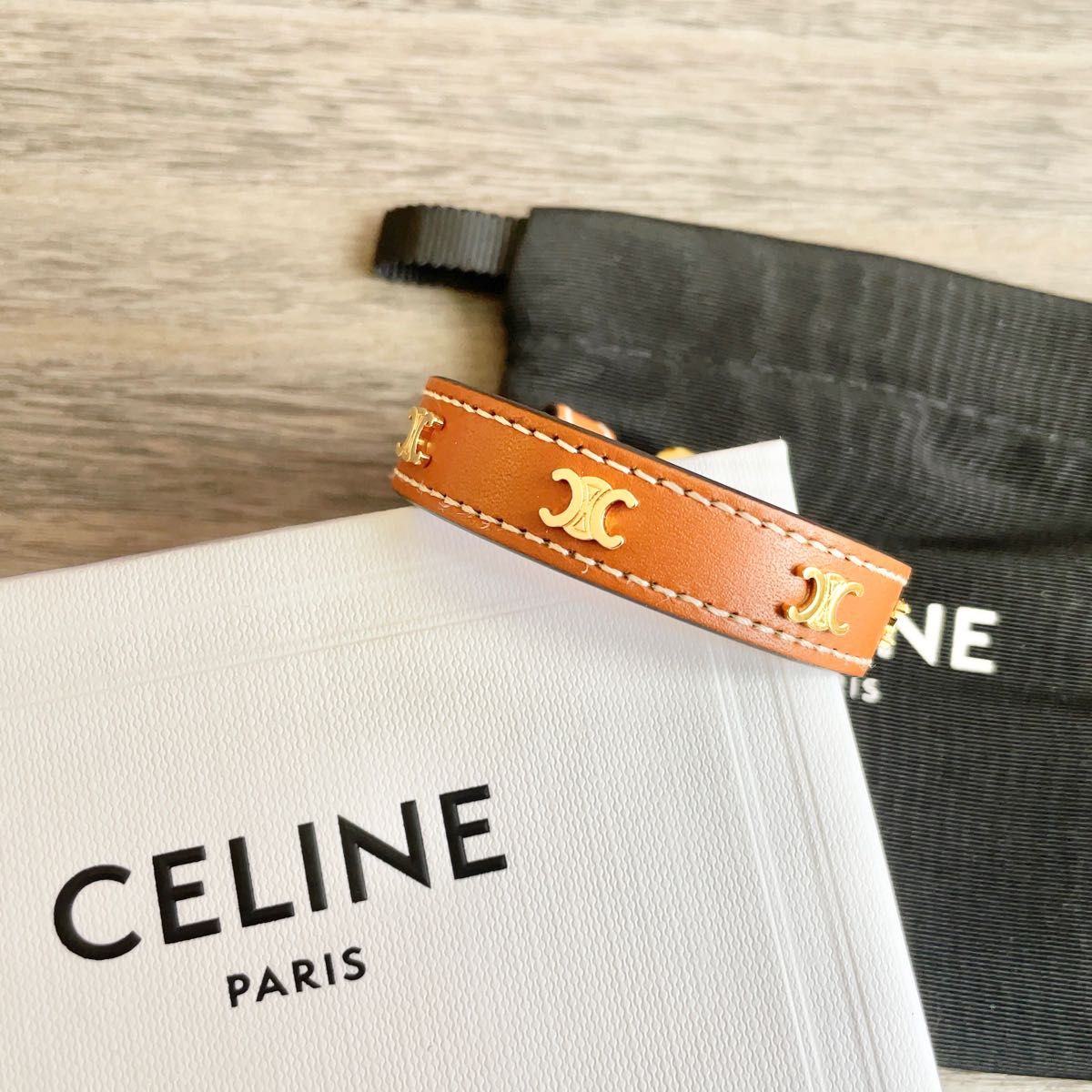 CELINE セリーヌ　マイヨン　トリオンフ　マルチレザーブレスレット