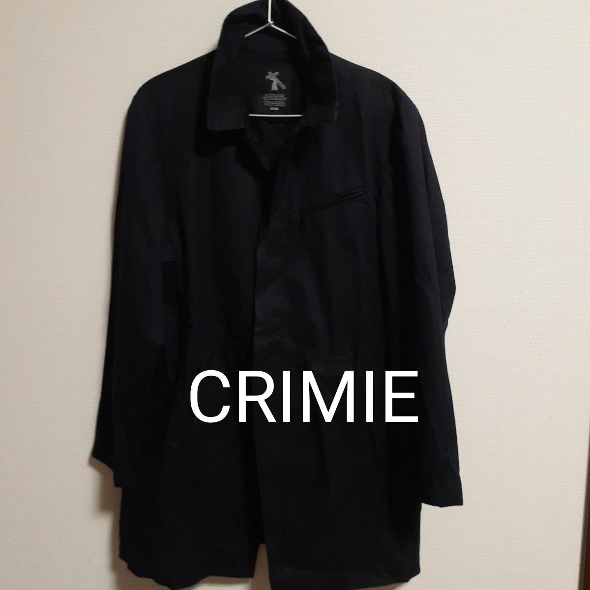 【即日発送】注目。美品。CRIMIE ステンカラーコート バックプリント