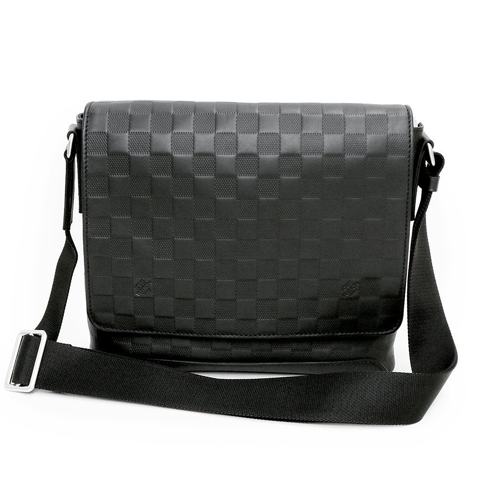 い出のひと時に、とびきりのおしゃれを! (未使用 展示品)ルイ ヴィトン LOUIS VUITTON ディストリクトPM メッセンジャーバッグ 斜め掛け ダミエアンフィニ オニキス 黒 N41033 ショルダーバッグ