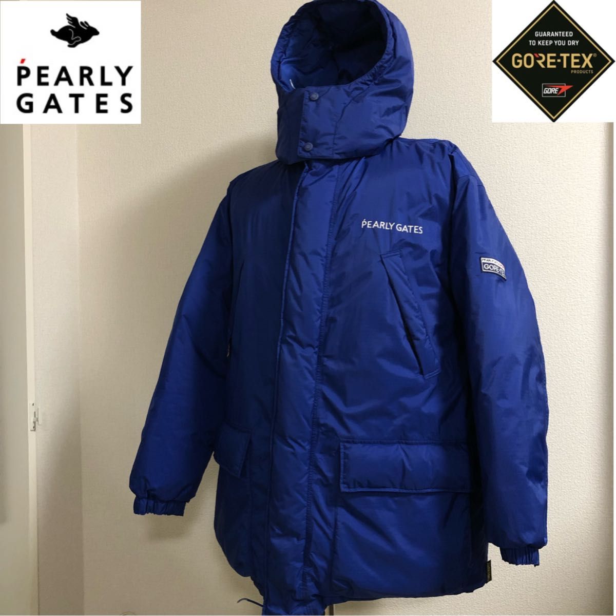 PEARLY GATES 中綿入りチェックシャツ　DAY NAP 青系