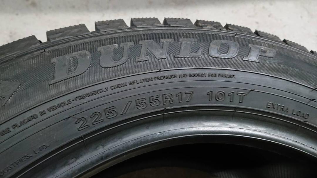 未使用2019年日本製造 ダンロップ ウインターマックスWM02　225/55R17　４本セット .　_画像8