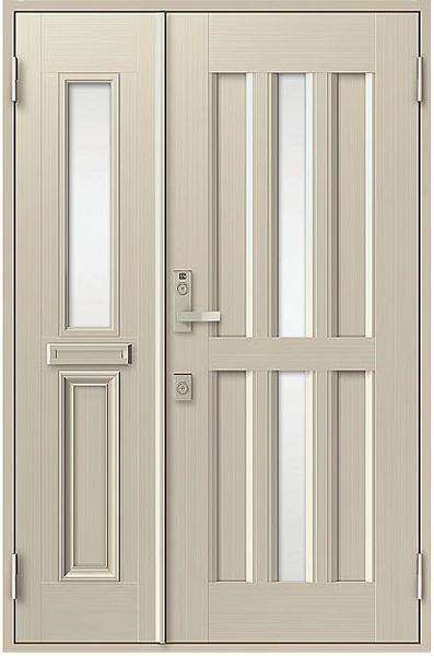 アルミサッシ トステム (ＬＩＸＩＬ) 玄関ドア クリエラR 内付 親子 15型　ポスト付 W1240×H1906