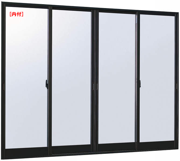 アルミサッシ YKK フレミング 内付 引違い窓 W3810×H2030 （37720-4）単板
