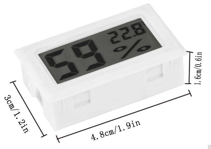 4 piece set [ free shipping ]** digital hygrometer thermometer white color **BS
