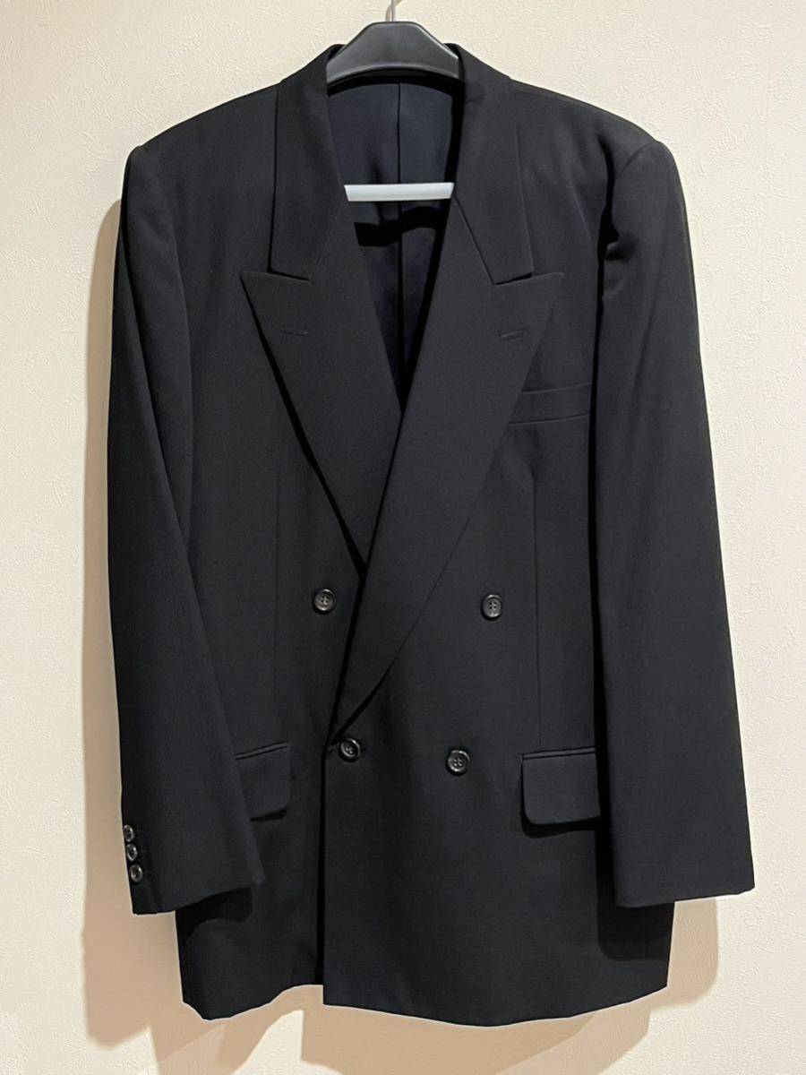 一番の コムデギャルソンオム 1992 Mサイズ 黒 ダブルスーツ ウールギャバ スーツ