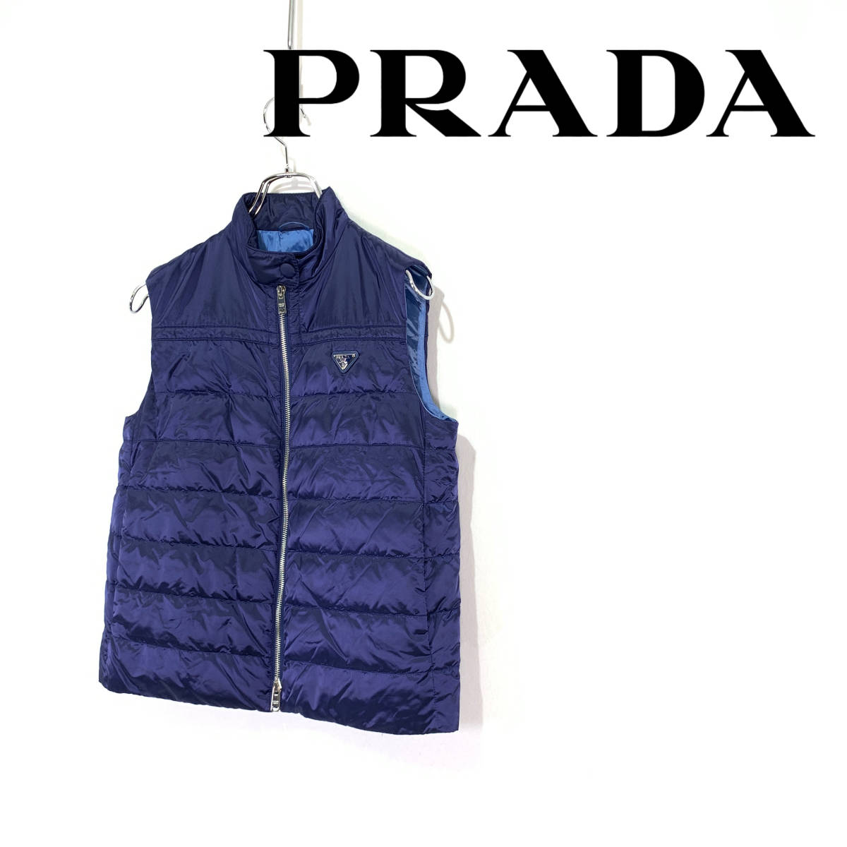 PRADA プラダ 三角ロゴプレート ダウン ベスト ジャケット size 38 国内正規品