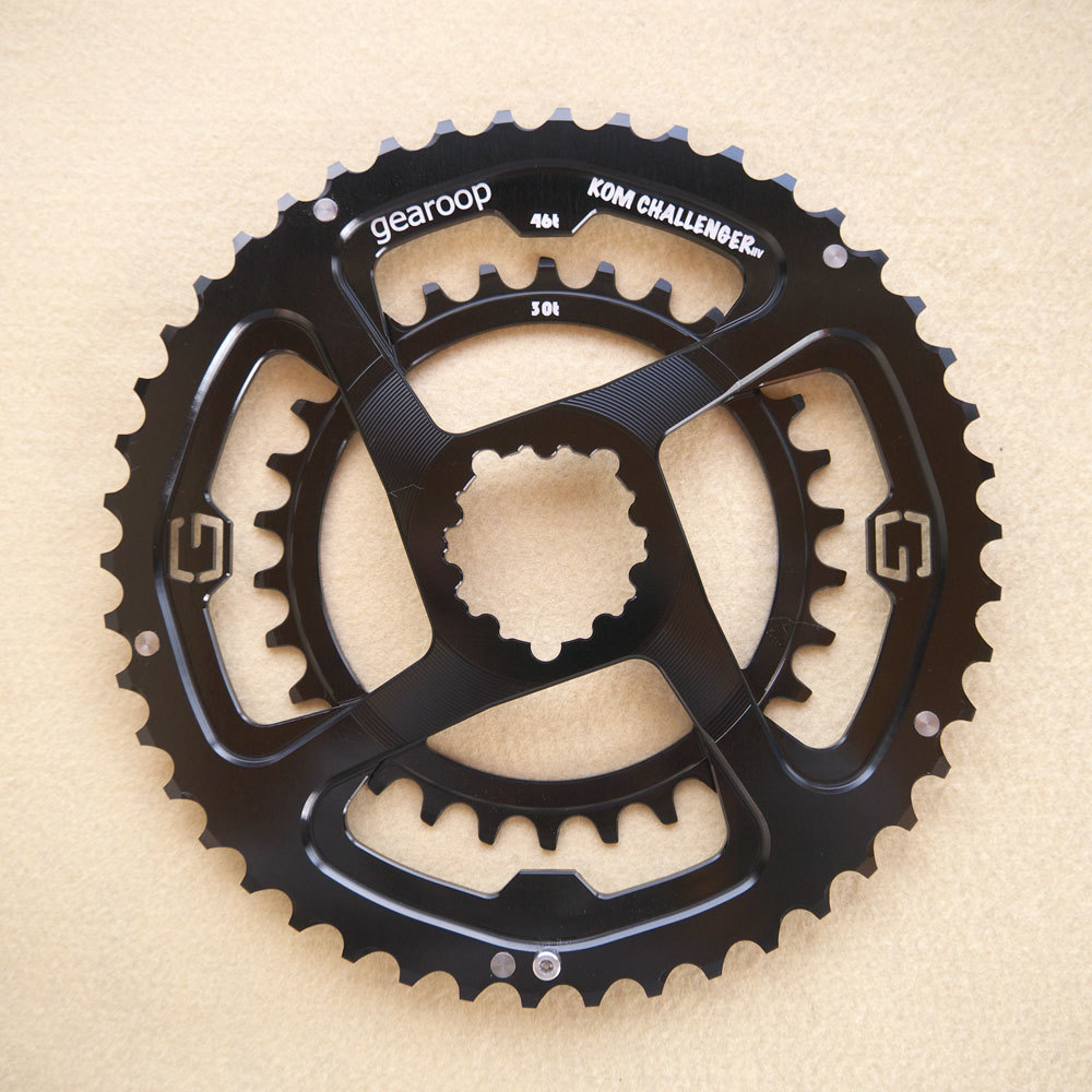 【送料無料】新品 gearoop KOM CHALLENGER 46/30T チェーンリング 11速 SRAM ダイレクトマウントの画像1