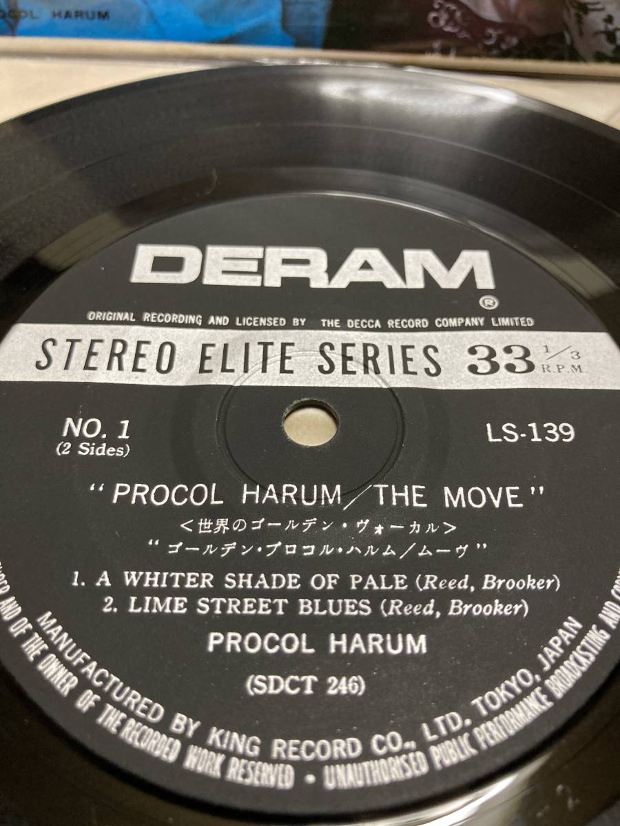 稀7''！ゴールデン・プロコル・ハルム / ムーヴ KING LS-139 コンパクト GOLDEN PROCOL HARUM THE MOVE NIGHT OF FEAR ROY WOOD 1968 JAPAN_画像2