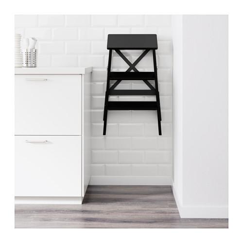 * IKEA Ikea * BEKVAMbekve-m step‐ladder 3 step, black <63 cm> u 2h