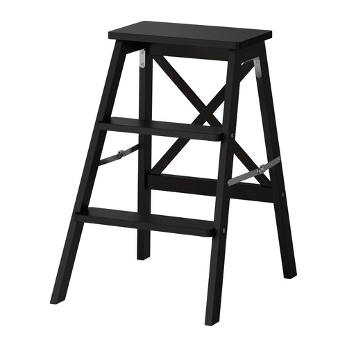 * IKEA Ikea * BEKVAMbekve-m step‐ladder 3 step, black <63 cm> u 2h