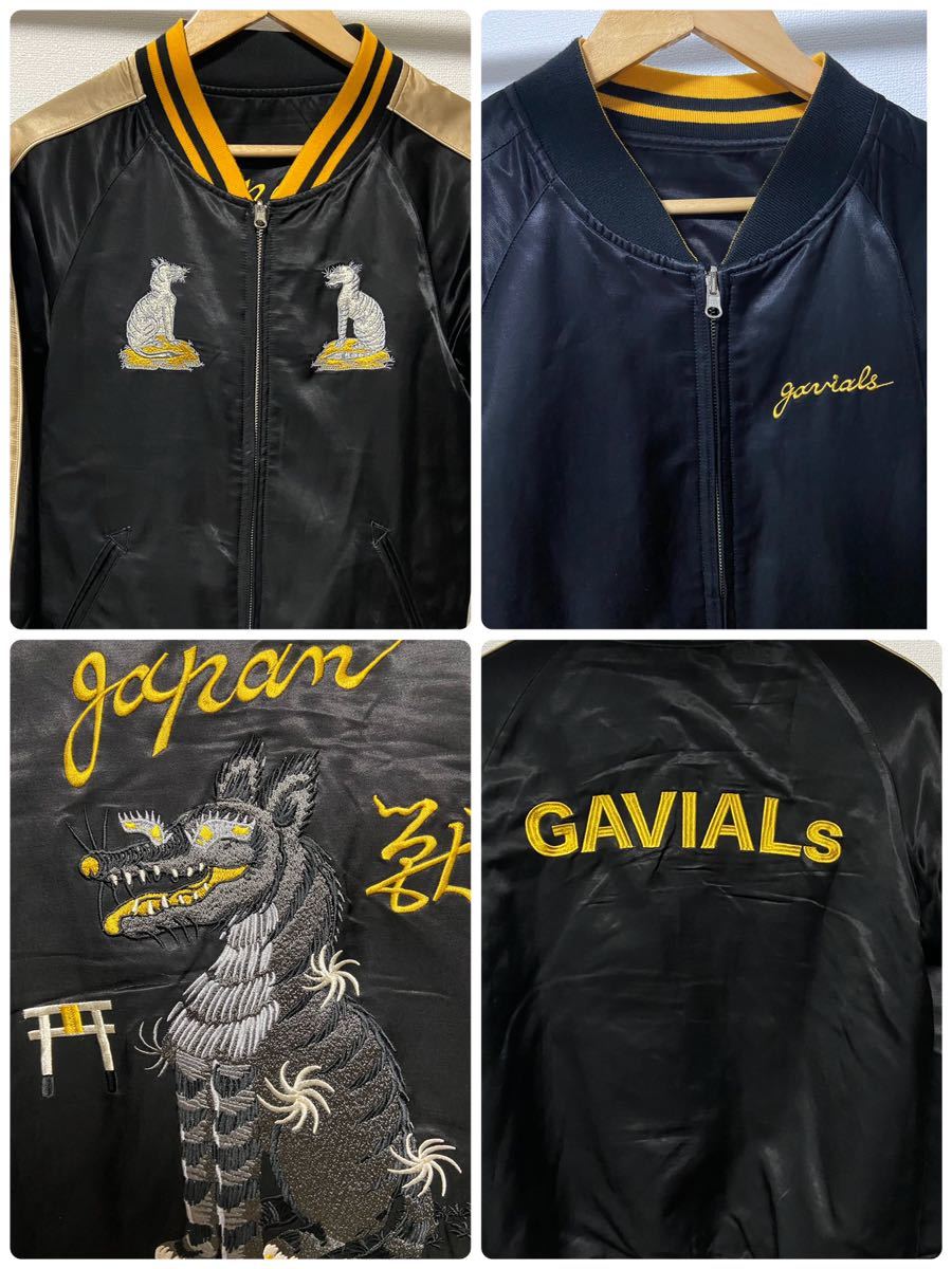 送料込み　GAVIAL × ROAD 別注　限定　スカジャン　スーベニアジャケット　サイズS 両面ブラック　中村達也　ガヴィル　ロード