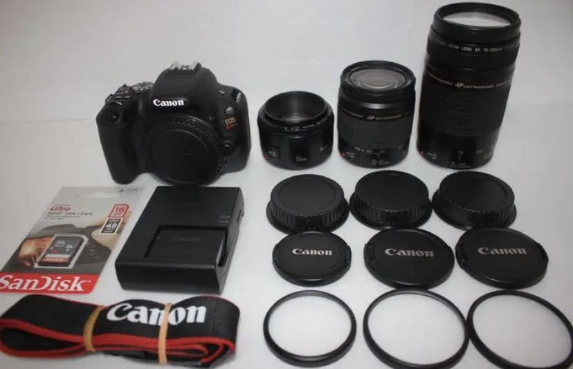 Canon キャノン EOS Kiss X9標準&望遠&単焦点 トリプルレンズセット