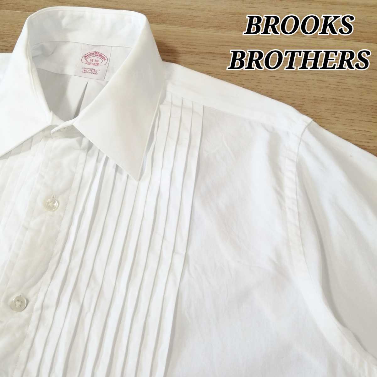 BROOKSBROTHERS ブルックスブラザーズ フリルシャツ 白 メンズ サイズ