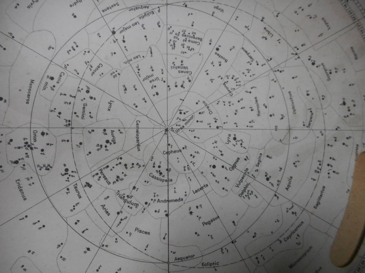 アンティーク1930年『ドイツ製星座早見盤』天球図 天文暦学書 アンティーク1930年『ドイツ製星座早見盤』天球図 天文暦学書