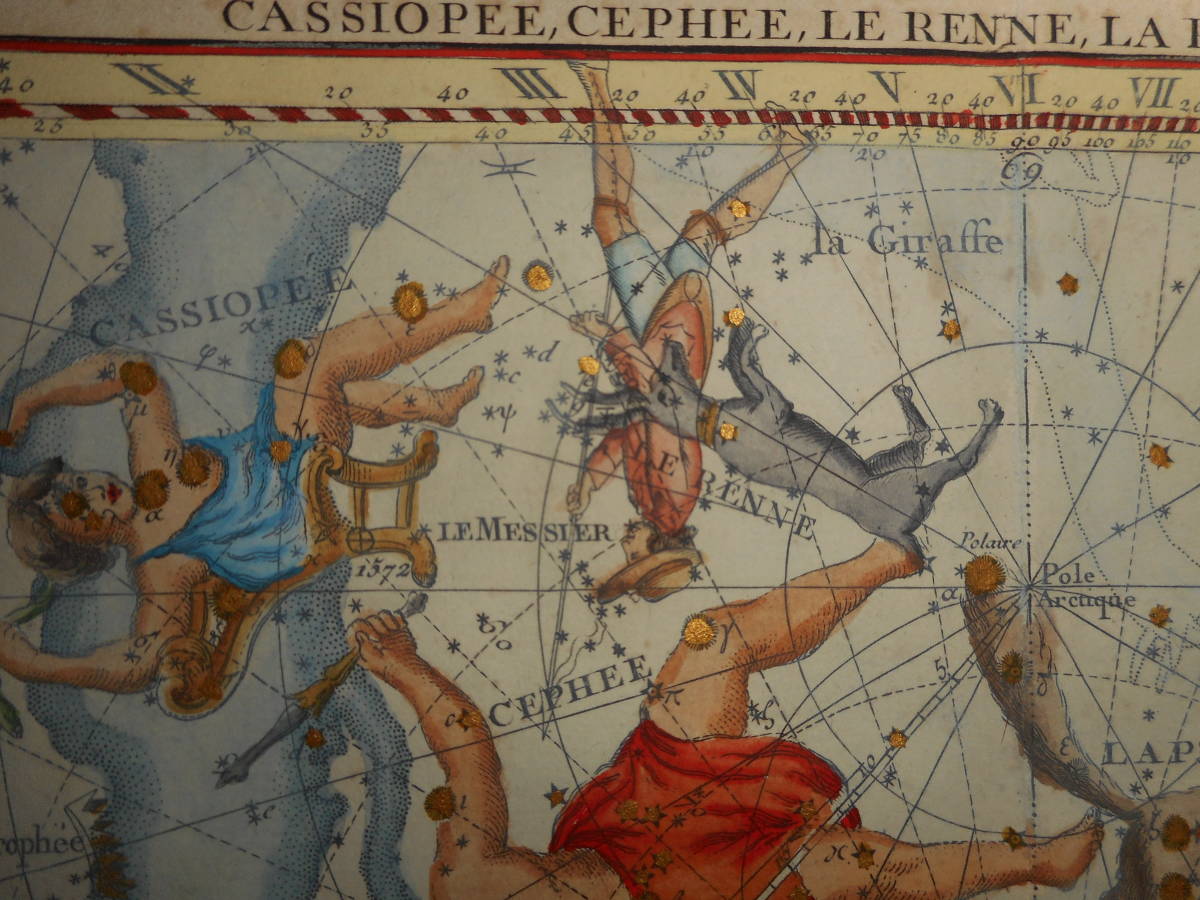 アンティーク1795年『フラムスチード星図』星座早見盤 、天球図 アンティーク1795年『フラムスチード星図』星座早見盤 、天球図