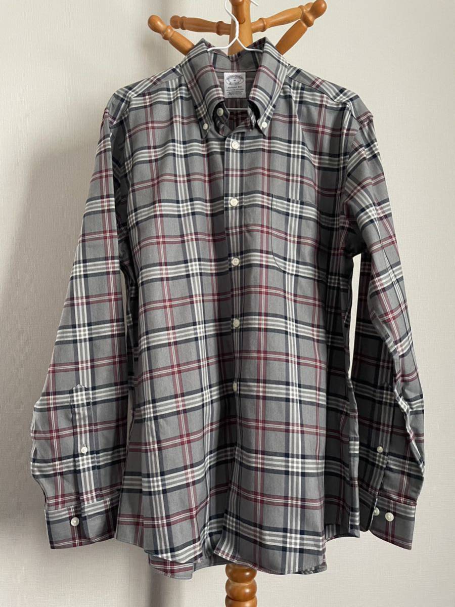 絶品】 【ブルックスブラザーズ】新品オックスフォード グレーシャツ