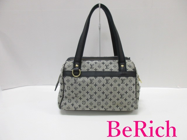 割引購入 ルイ ヴィトン LOUIS VUITTON ハンドバッグ モノグラム ミニ ジョセフィーヌ PM M92214 ブルー LV ロゴ 【中古】【送料無料】 bk7561 その他