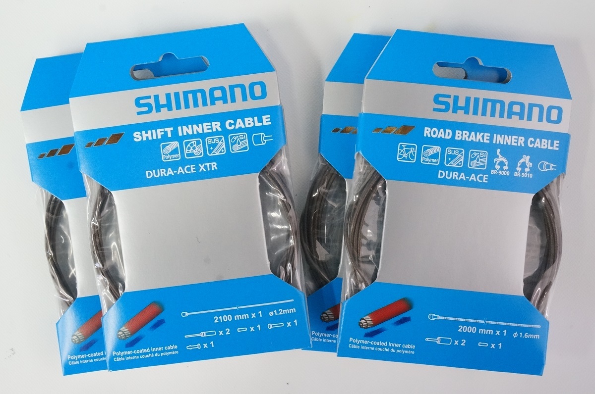 SHIMANO Polymer-coated inner cable set シマノ ポリマーコーティングケーブルセット シフト用2本 ブレーキ用2本 デュラエース 新品