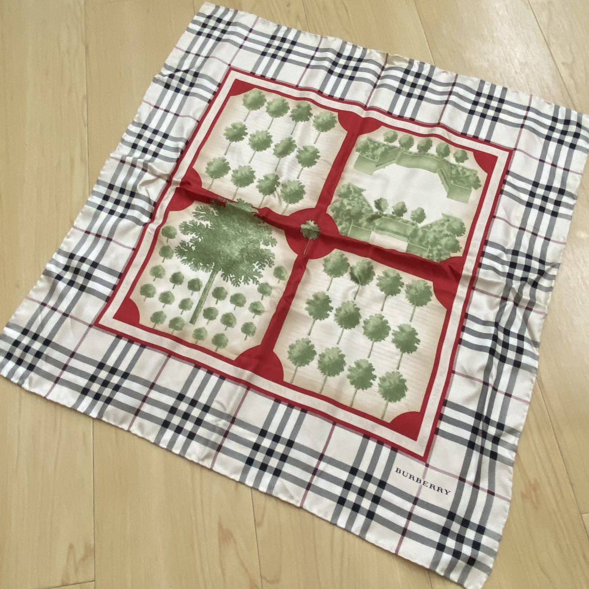 予約中!】 BURBERRY バーバリー シルクスカーフ チェック タグ付き