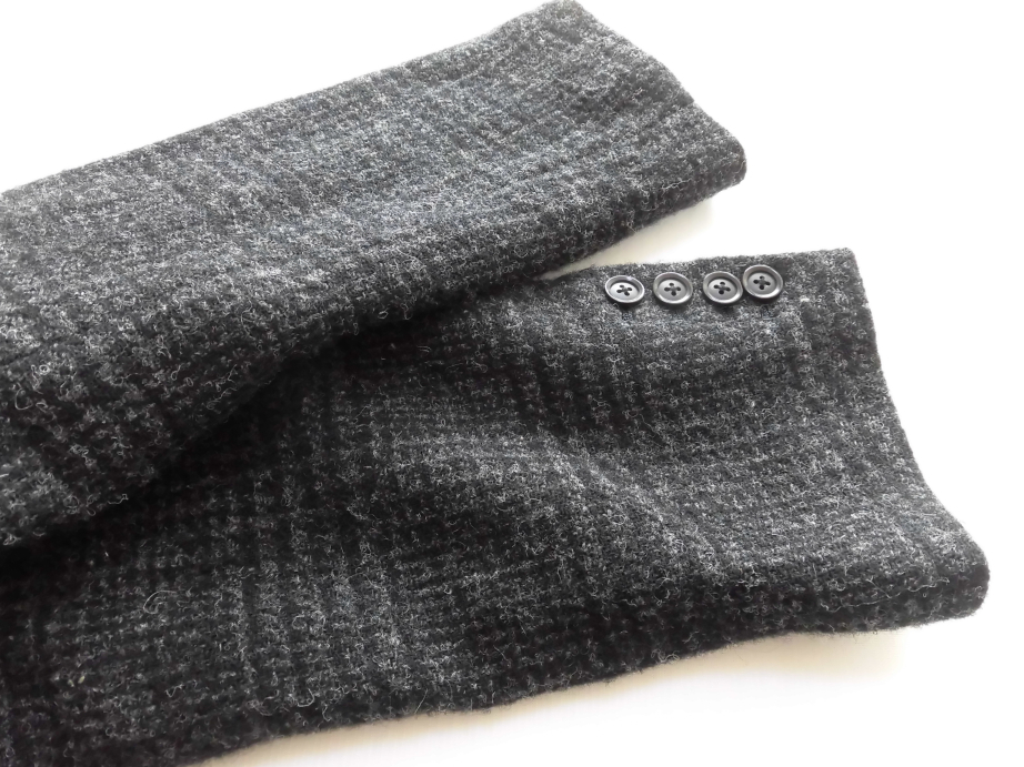 URBAN RESERCH ROSSO ハリスツイード HarrisTweed チェック柄 チェスターコート サイズL アーバンリサーチ ロッソ コラボ メンズ アウター_画像6