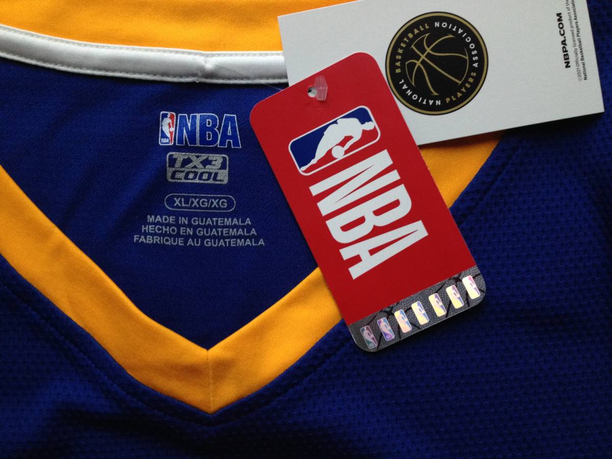 【既決USA】NBA ★ Golden State Warriors@完売胸元&背中【DURANT 35】ロゴ入【NBA Men's Warriors KD 35 Logo Tank Top】 Blue @2XL_画像5