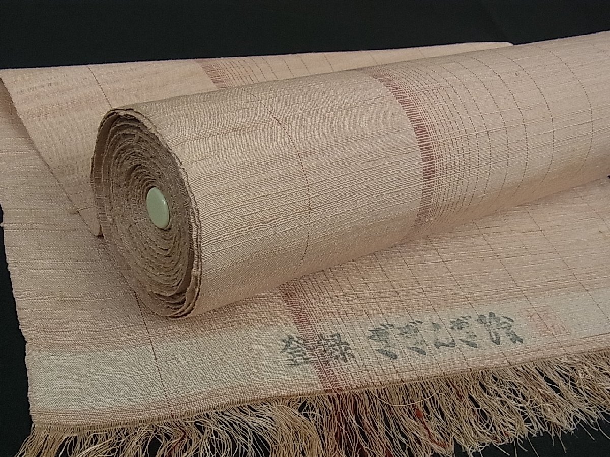 ヤフオク! - 平和屋着物 希少 ざざんざ織 反物 縞 あかね屋謹...