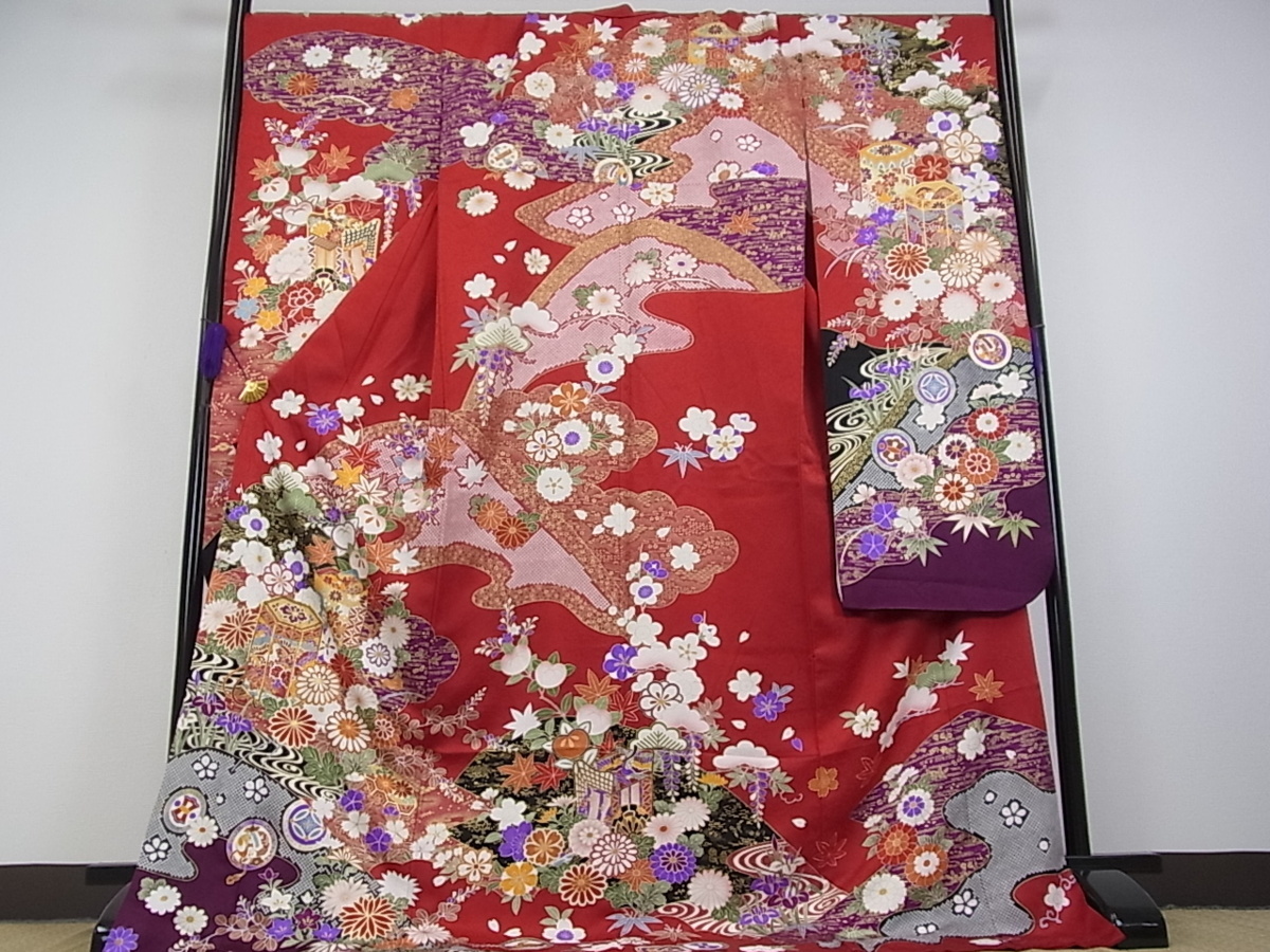 超激得定番】 金駒刺繍“桜や菊 鶴や扇 勢いや輝きを味方に花咲く日