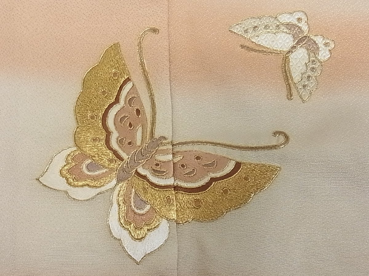 特別商品も揃えた世界最大の 極上の訪問着☆舞蝶桜花文様 暈し染め