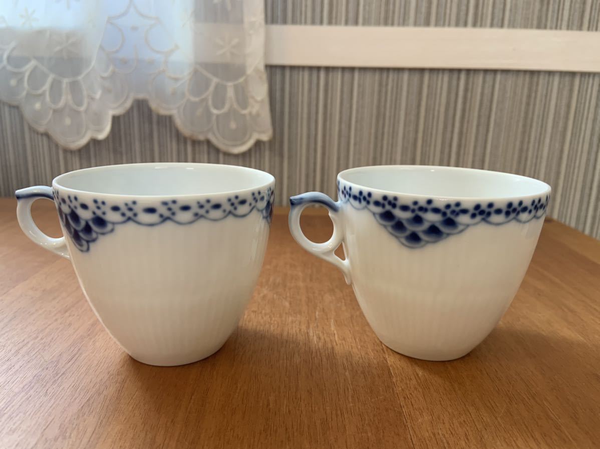 【未使用】ROYAL COPENHAGEN ロイヤルコペンハーゲンプリンセス コーヒーカップ&ソーサー クリーマー シュガーポットセット まとめて_画像4