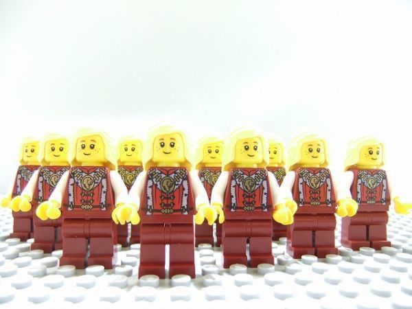 MM26 レゴ ミニフィグ 金髪ロングヘアー 10個セット LEGO社純正品(LEGO