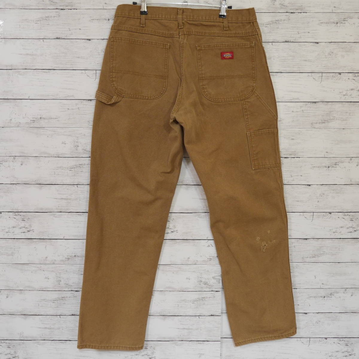 ディッキーズ Dickies w34 ダック地 ペインターワークパンツ ブラウン 茶 W34 x L34 メキシコ製 MEXICO ワークパンツ ボトムス_画像8