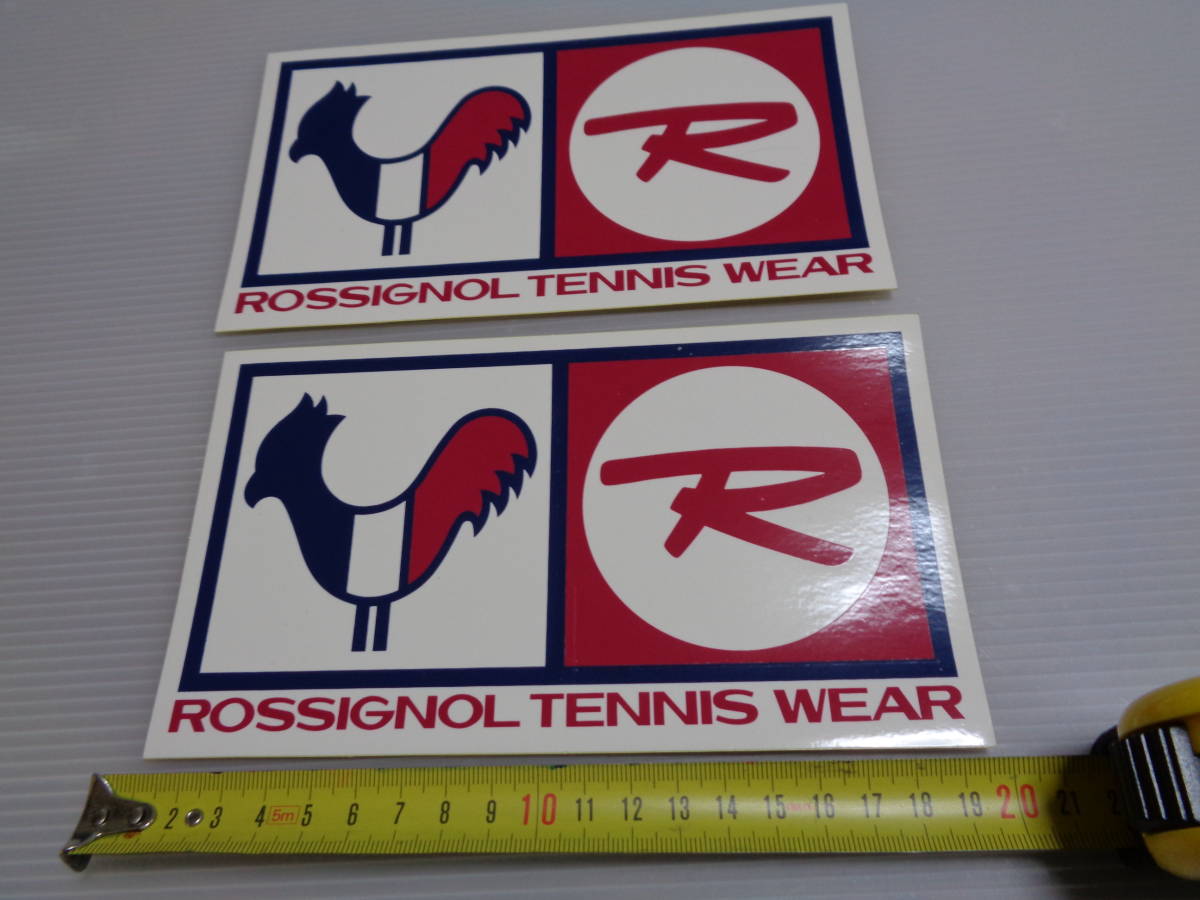 2 листов rossignol tennis wear Vintage Rossignol стикер наклейка теннис подлинная вещь Showa Retro не использовался 