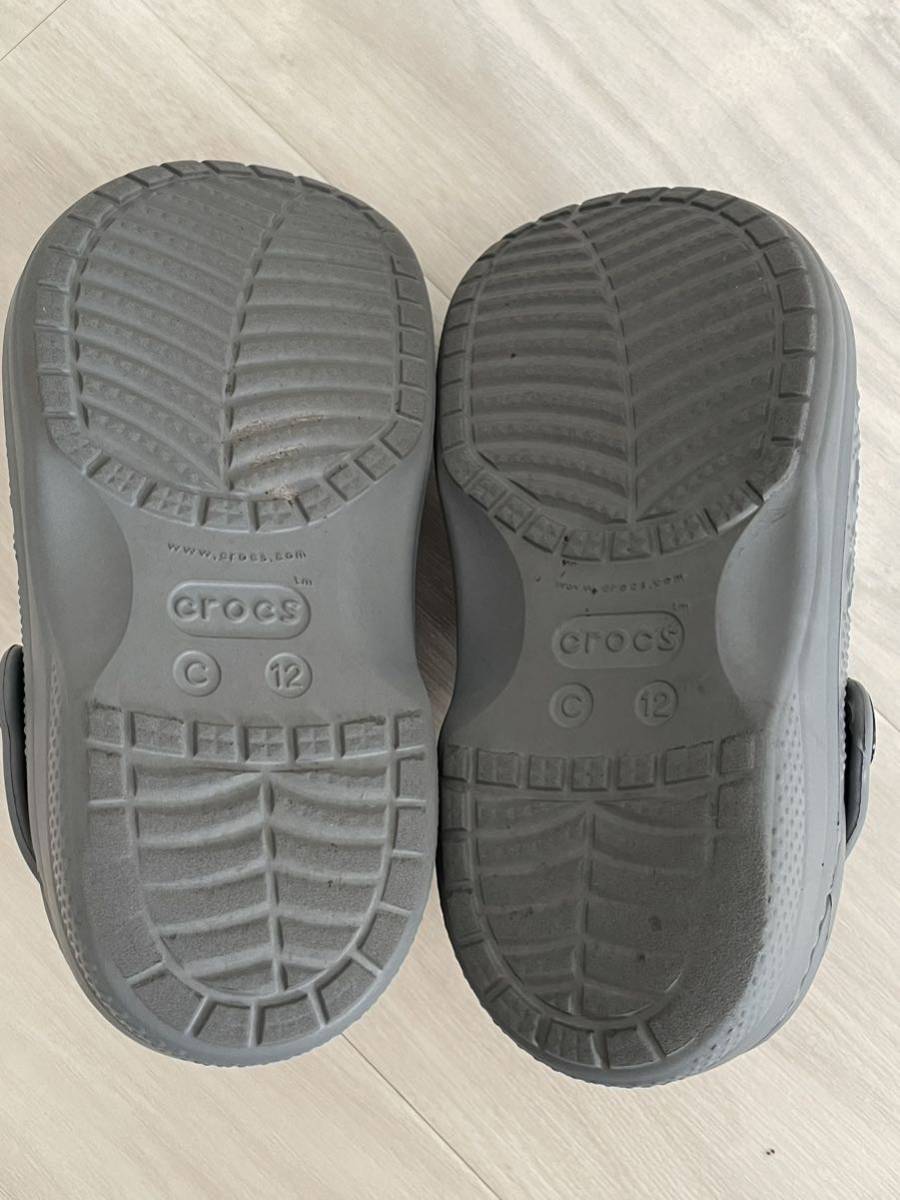 # супер-скидка #crocs/ Crocs # боа имеется сандалии # Kids детский *C12/18.5cm* серый 