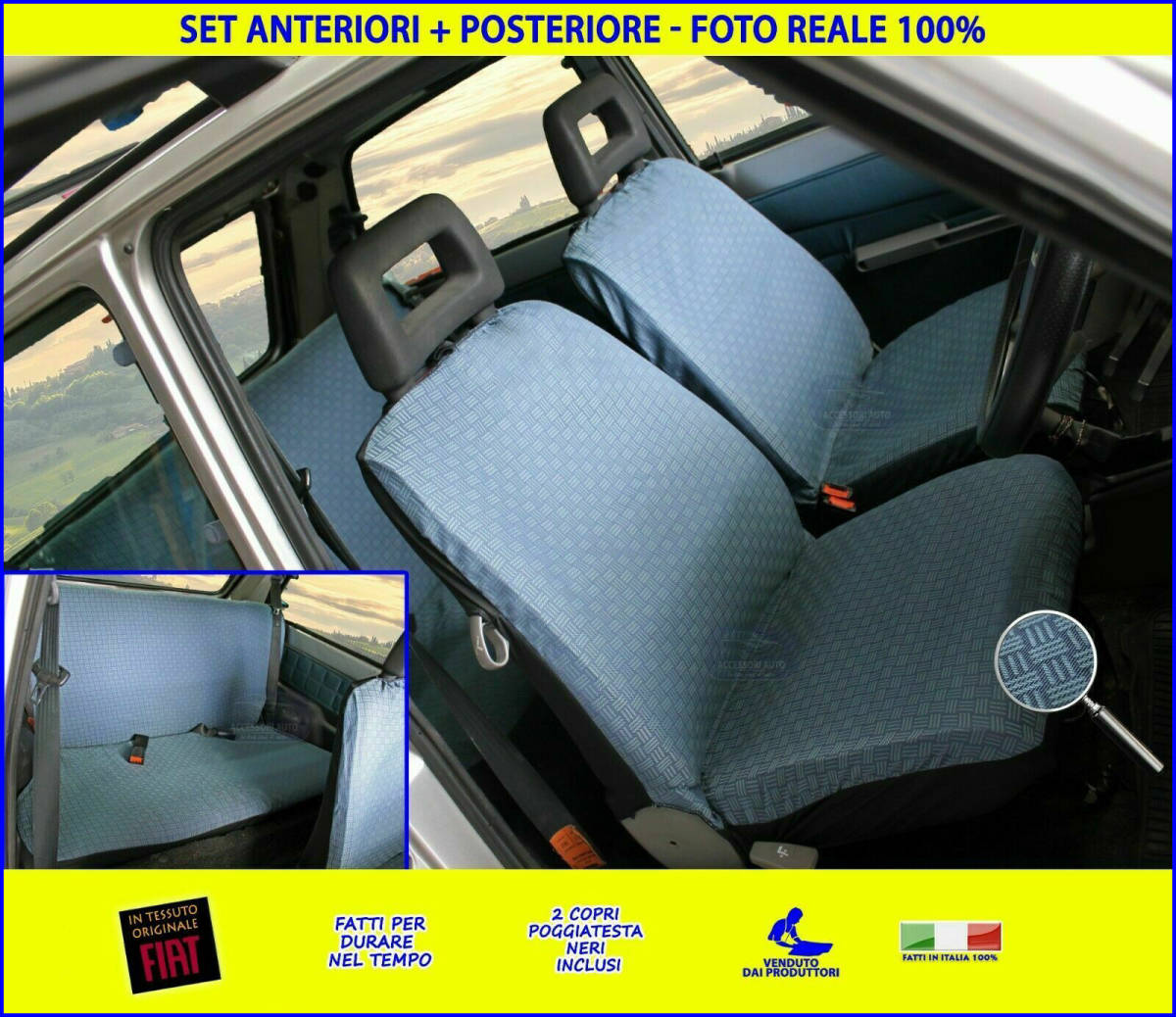 フィアット パンダ FIAT PANDA （141） 用 シートカバー セット 1000CL 